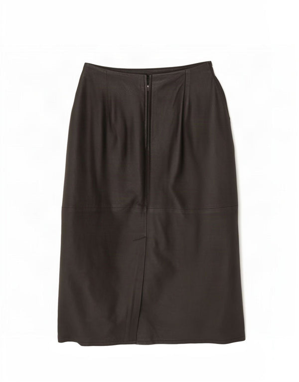 Ruby Womens High Waist Leather Skirt EU 38 Medium W28 Black