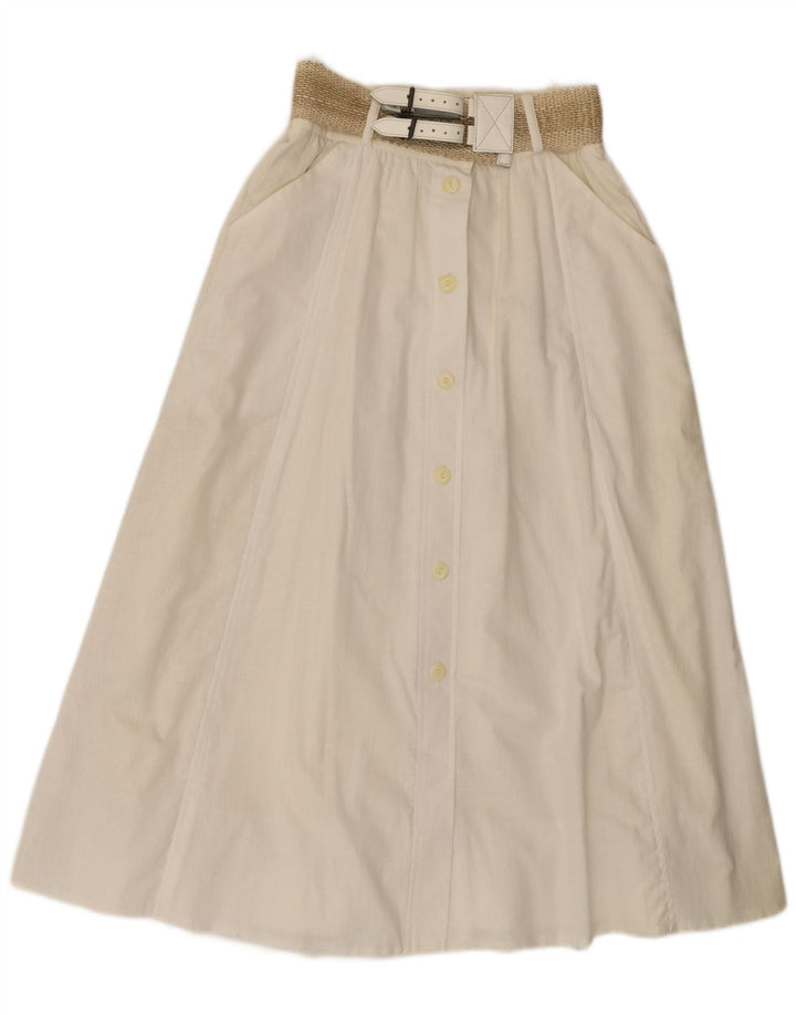 Damska rozkloszowana spódnica Gerry Weber EU 36 Small W26 Biała bawełna