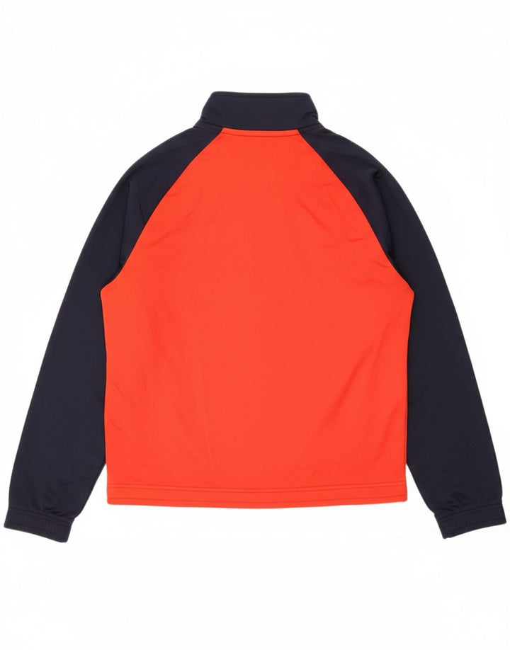 PUMA Mens Tracksuit Top Jacket Medium Orange Colourblock