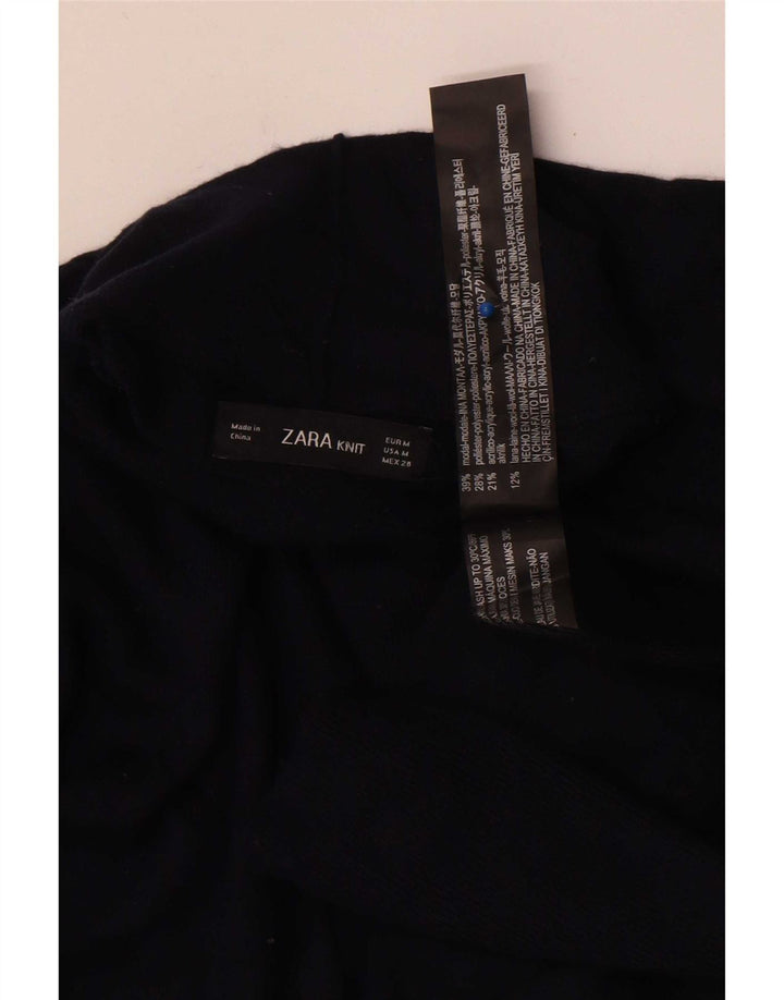 Sweter damski Zara z golfem UK 14, średni granatowy, modal