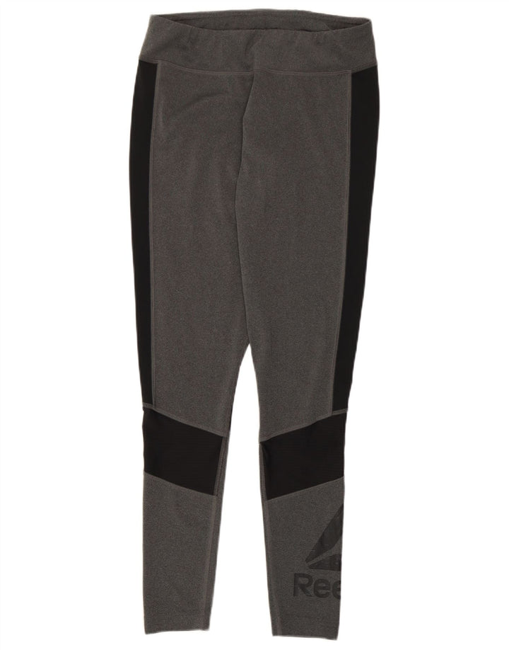 Damskie legginsy Reebok Speedwick Graphic UK 12/14 w kolorze średnioszarym