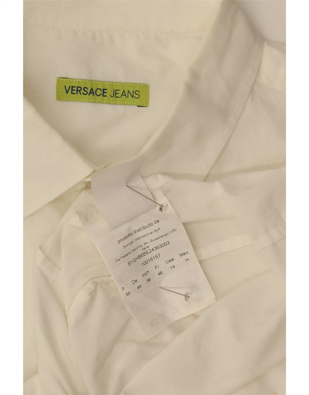 Koszula męska Versace IT 50 Średnia biała bawełna