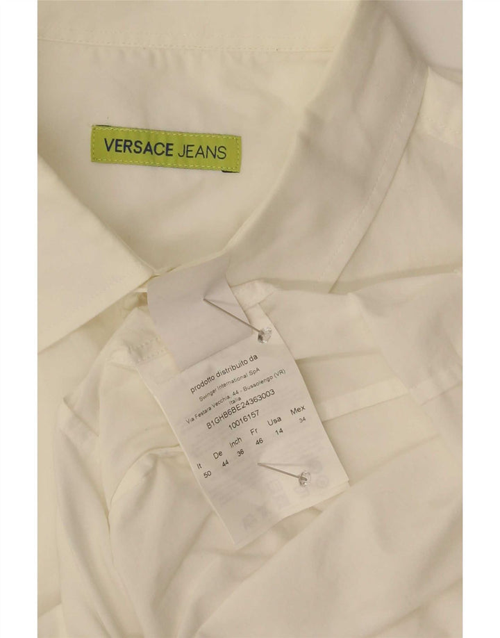 Koszula męska Versace IT 50 Średnia biała bawełna