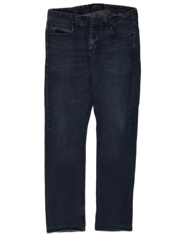Męskie jeansy Superdry Slim W34 L32 Granatowe, bawełniane