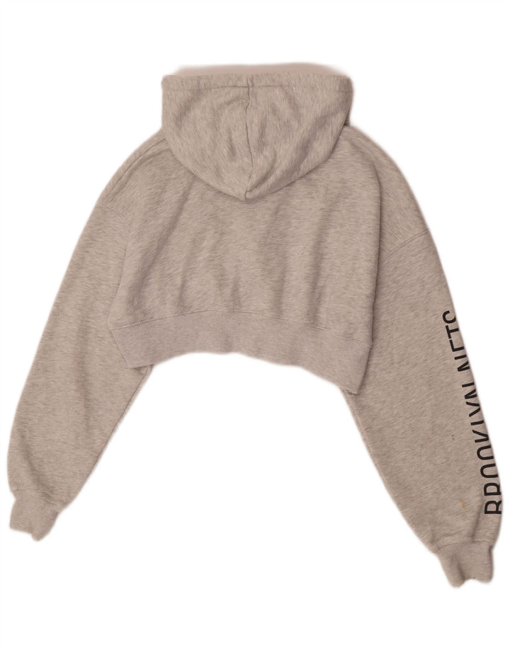 Damski sweter Pull & Bear z kapturem i zamkiem błyskawicznym, UK 10, mały, szary, nakrapiany