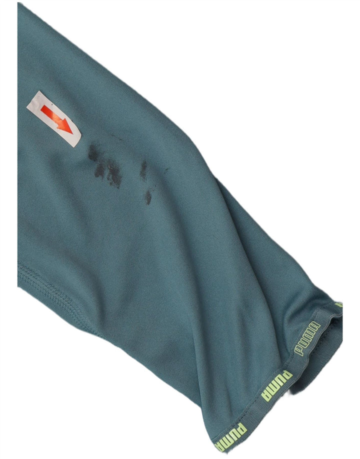 Chłopięcy dres Puma z zamkiem błyskawicznym na szyi, 13-14 lat, niebieski poliester