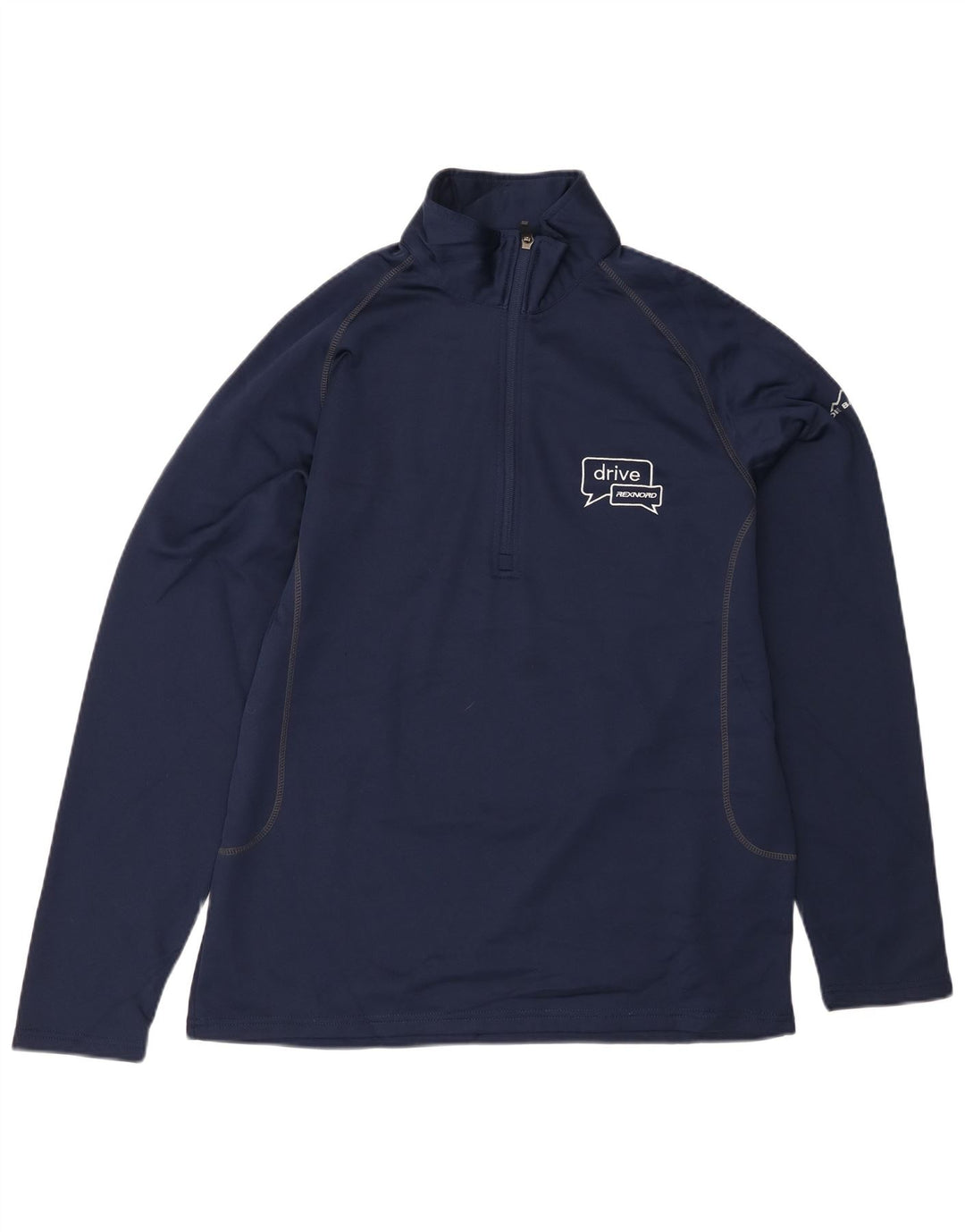 EDDIE BAUER Męski sweter z zamkiem błyskawicznym, duży, granatowy, poliester