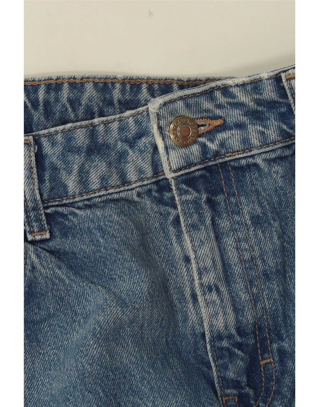 Damskie jeansy rozkloszowane Topshop W30 L32 Niebieskie bawełniane