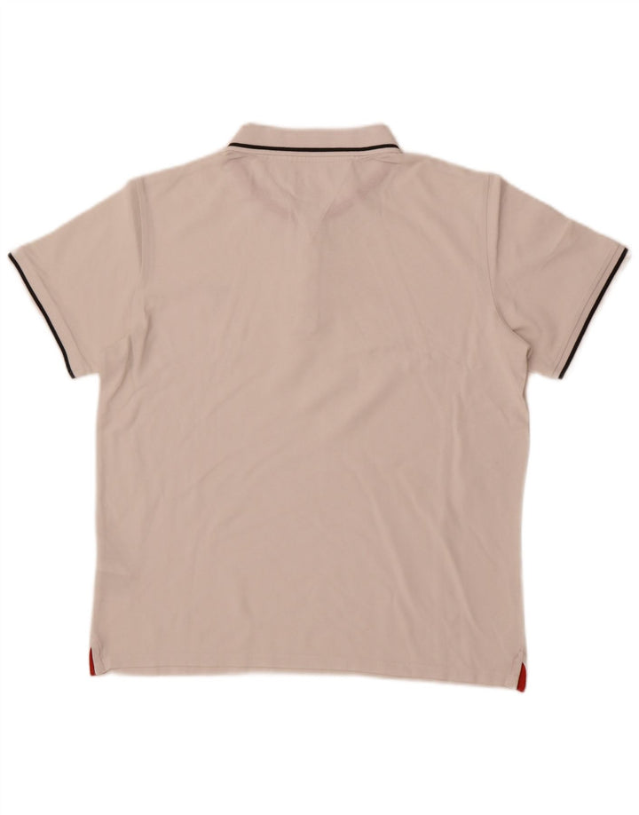 Męska koszulka polo Guess, średnia, biała, bawełniana