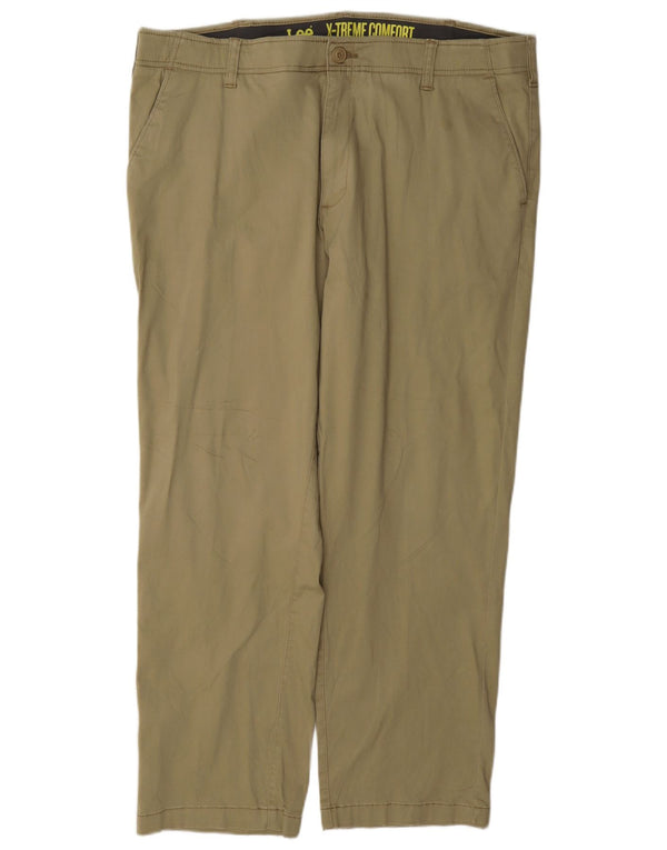 Męskie spodnie chino Lee Extreme Comfort W38 L30, bawełna khaki