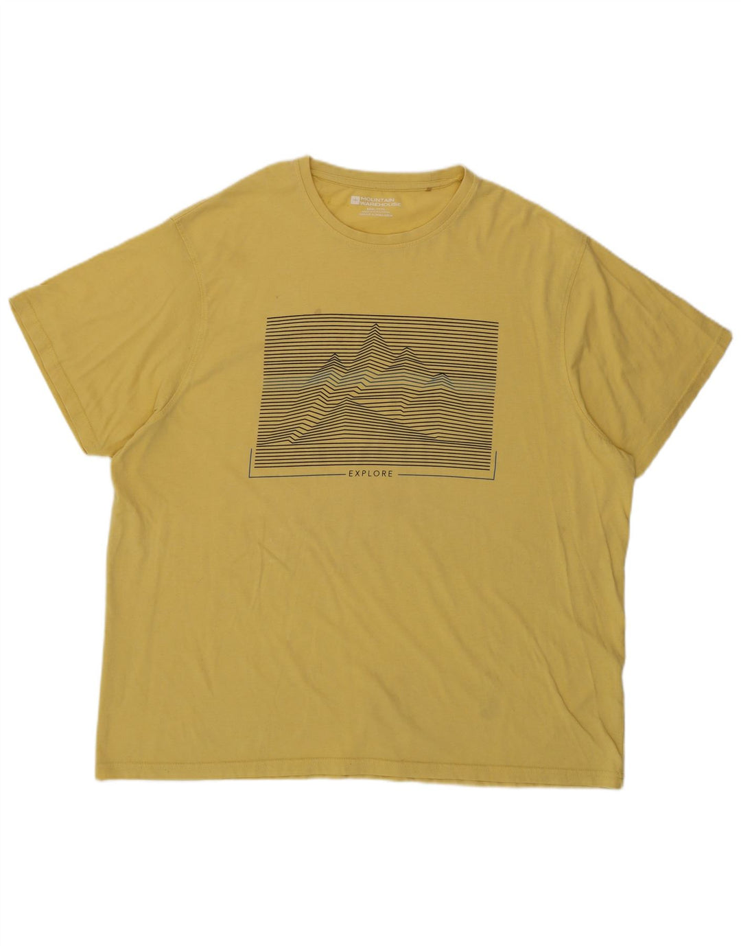 Męska koszulka z grafiką Mountain Warehouse, 3XL, żółta, bawełniana