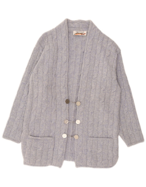 Sweter damski Exquisit Cardigan UK 16, duży, niebieski, wełniany