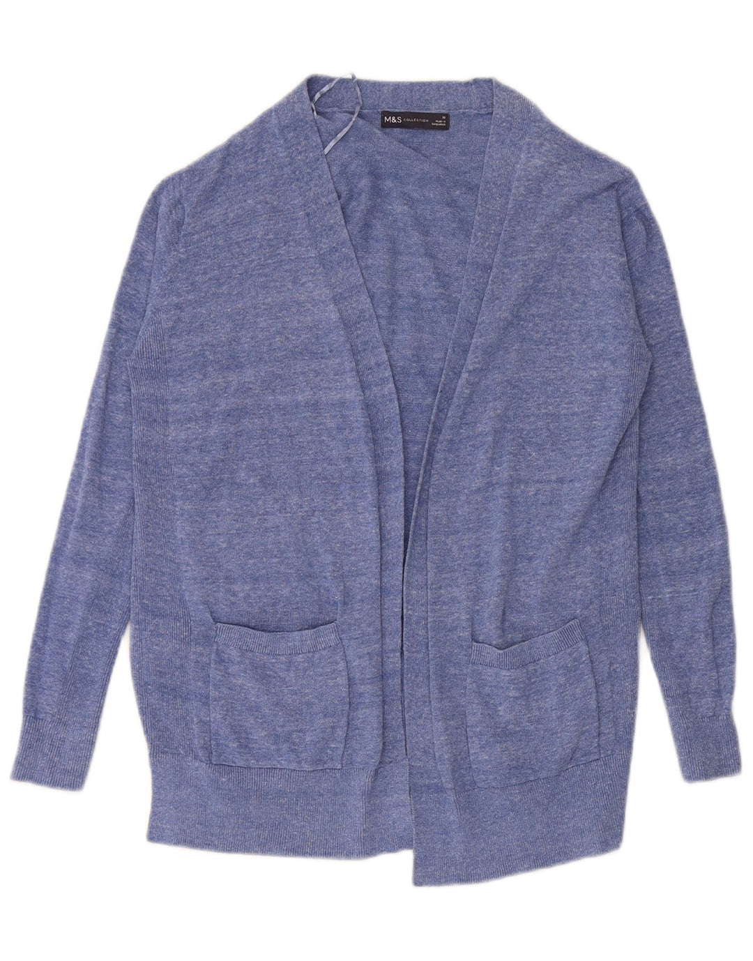 Marks & Spencer Damski sweter rozpinany UK 10 Small Blue Flecked