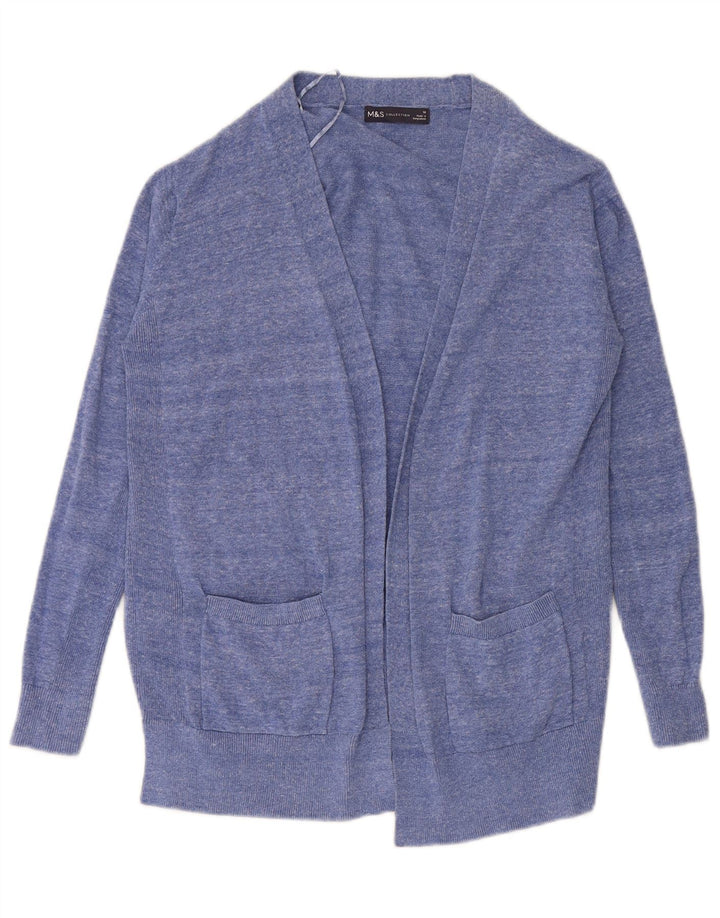 Marks & Spencer Damski sweter rozpinany UK 10 Small Blue Flecked