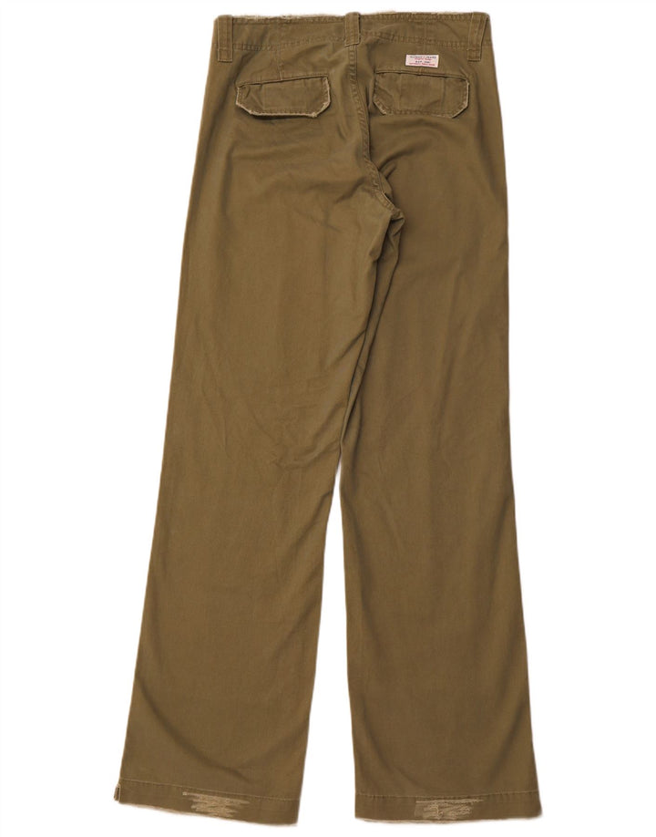 Damskie spodnie typu chino typu bootcut GUESS W29 L33, zielona bawełna