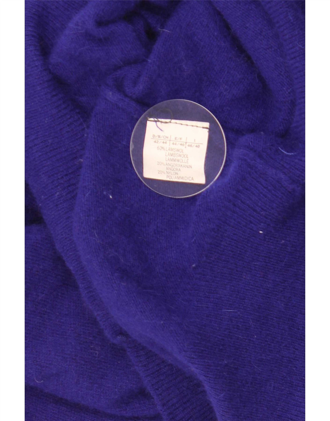 Sweter damski w stylu vintage IT 46/48, duża fioletowa wełna