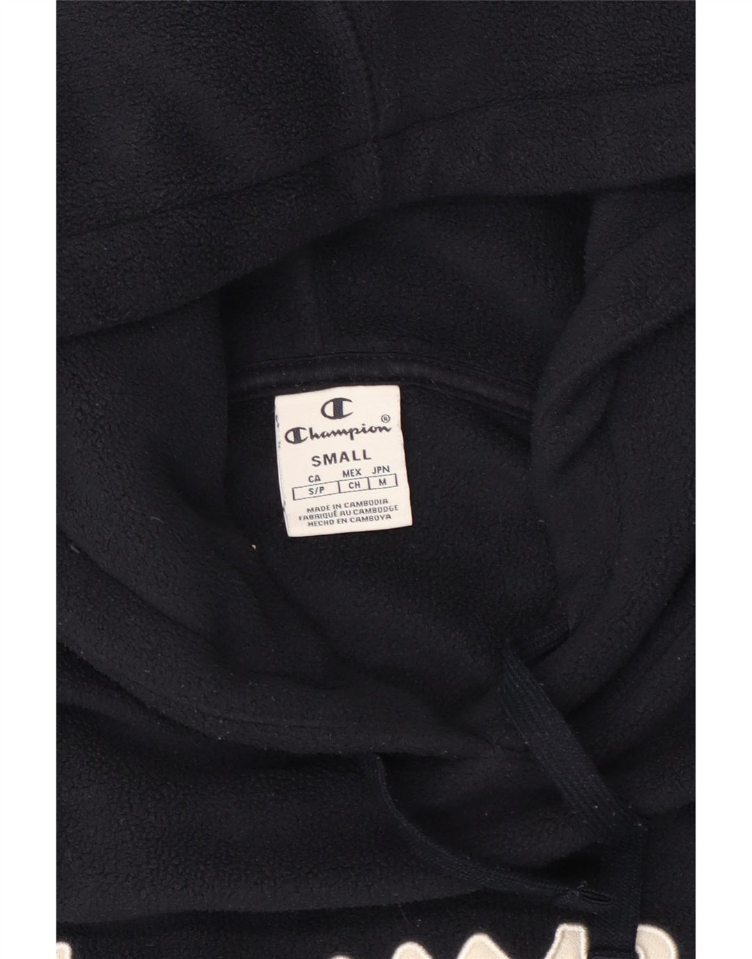 Damska bluza polarowa Champion Graphic Oversize UK 10 Small Black
