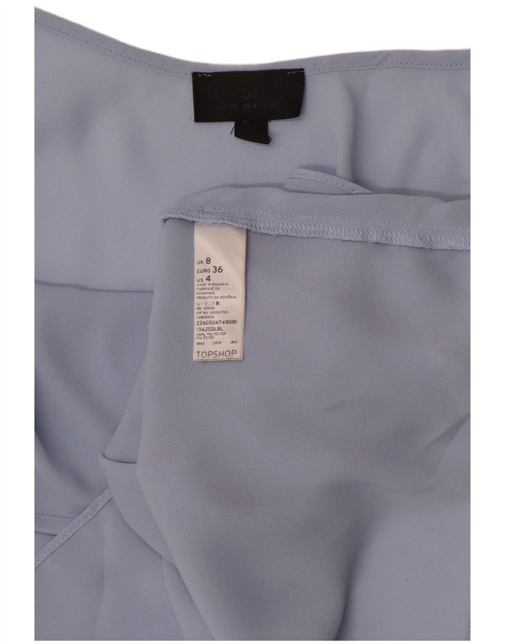 Topshop damski top na ramiączkach oversize UK 8, mały, niebieski poliester