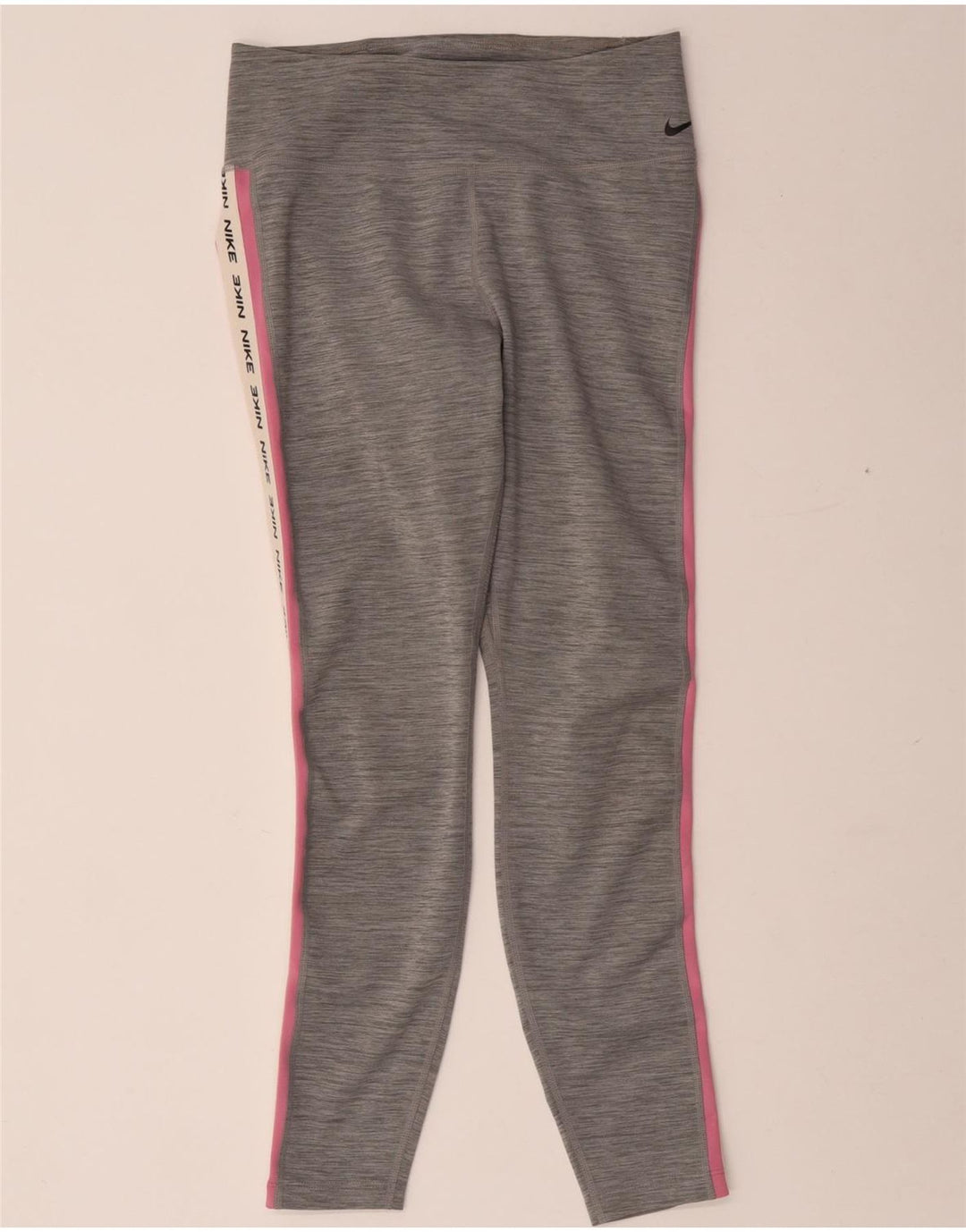 Damskie legginsy Nike Dri Fit Graphic UK 12, średnioszare, poliestrowe plamki