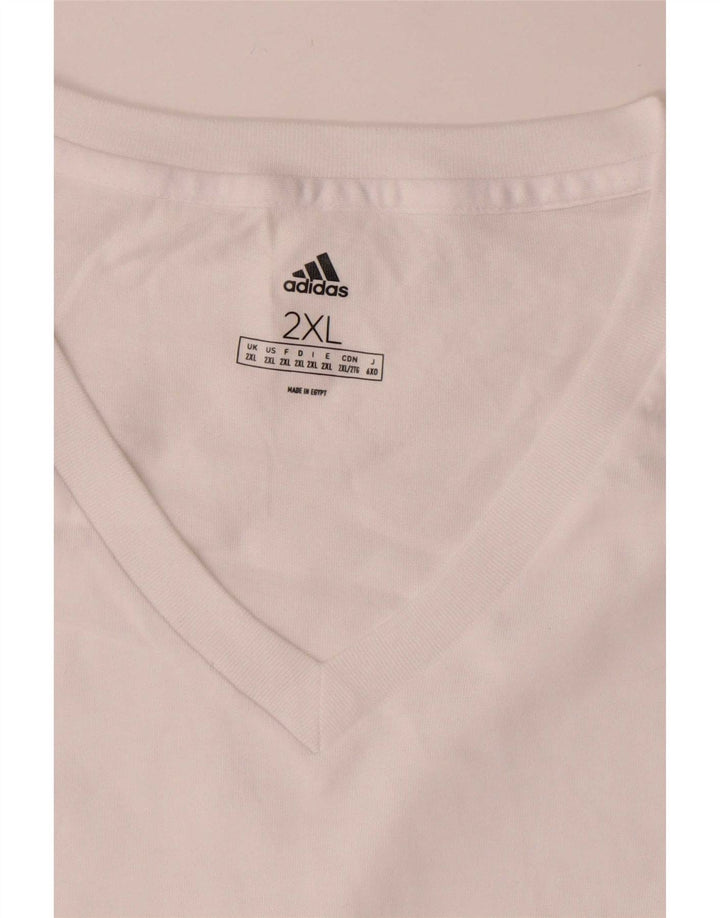 Adidas Męska koszulka Top 2XL Biała bawełna