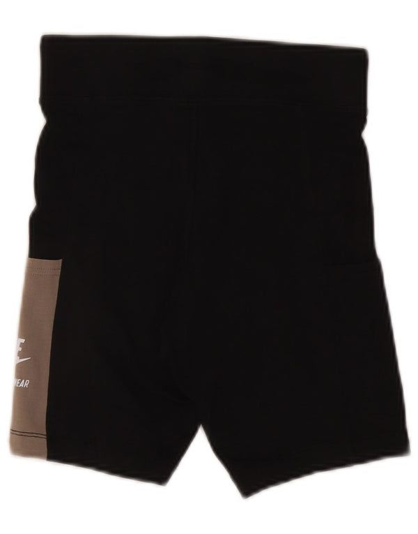 Damskie spodenki sportowe Nike Graphic UK 8, małe, czarne, bawełniane z blokami kolorów