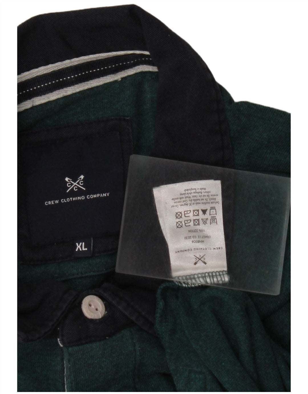 CREW CLOTHING Męska koszulka polo do rugby z długim rękawem XL w kolorze zielonym