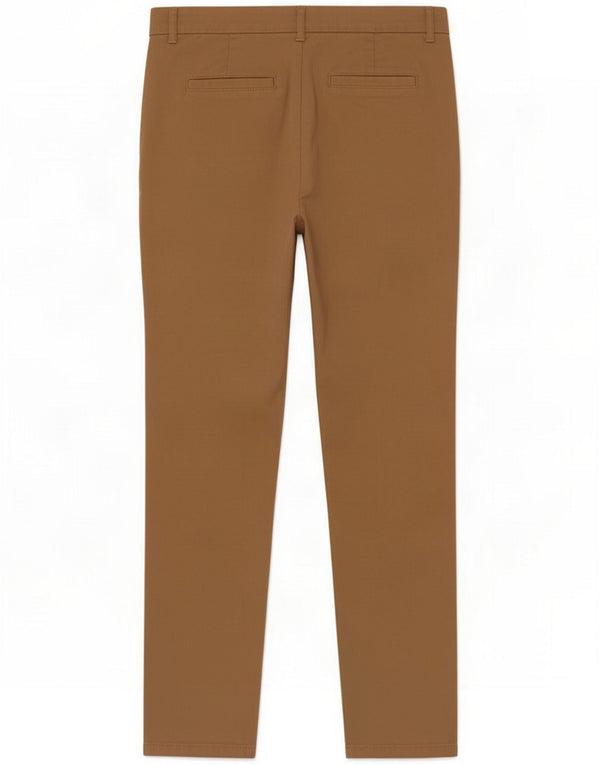Wąskie spodnie chino damskie Benetton UK 12 Medium W32 L28 Brązowe bawełniane