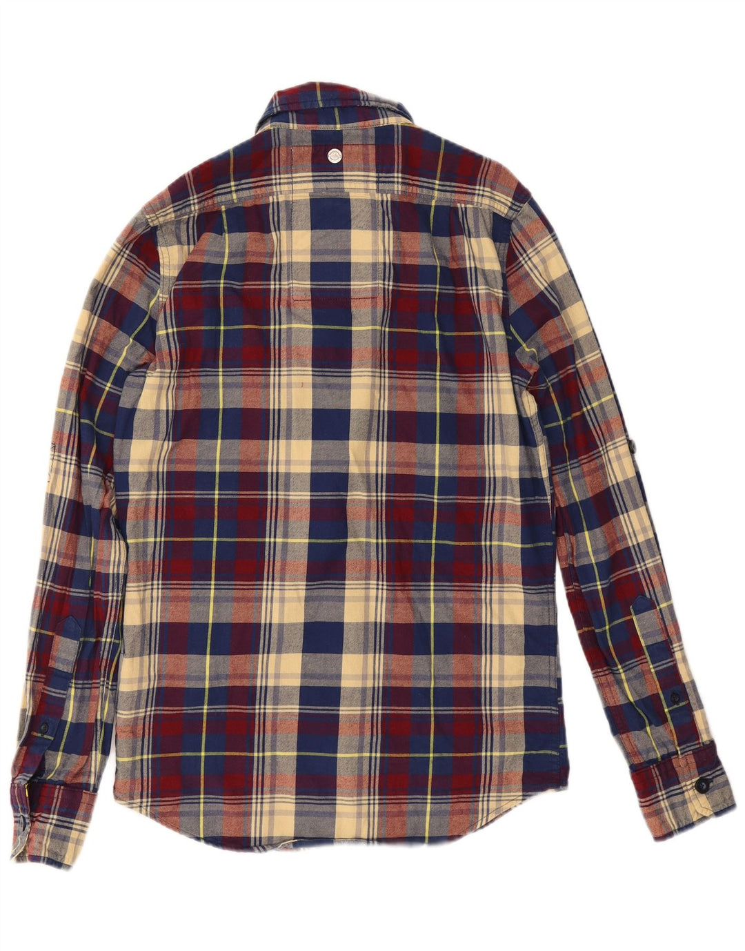Męska koszula flanelowa Superdry w małą wielobarwną kratę, bawełniana