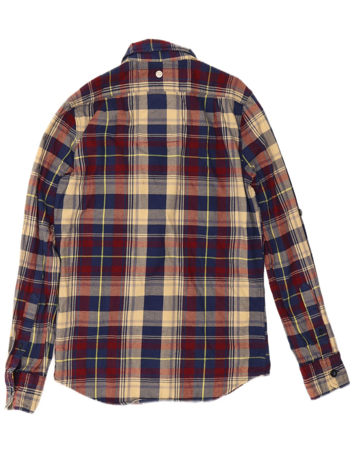 Męska koszula flanelowa Superdry w małą wielobarwną kratę, bawełniana