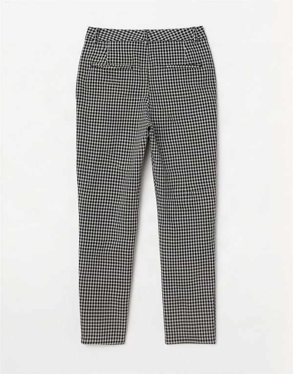 Damskie spodnie chino z wysokim stanem Zara EU 40 Medium W30 L27 Czarna kratka