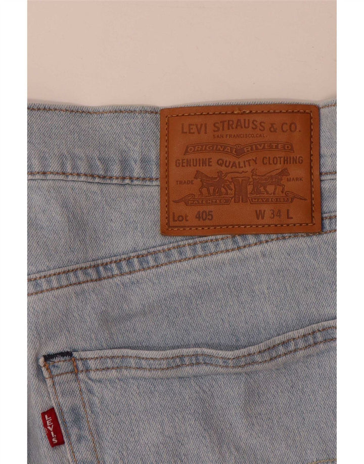Męskie spodenki jeansowe Levi's 405 W34, duże, niebieskie, bawełniane