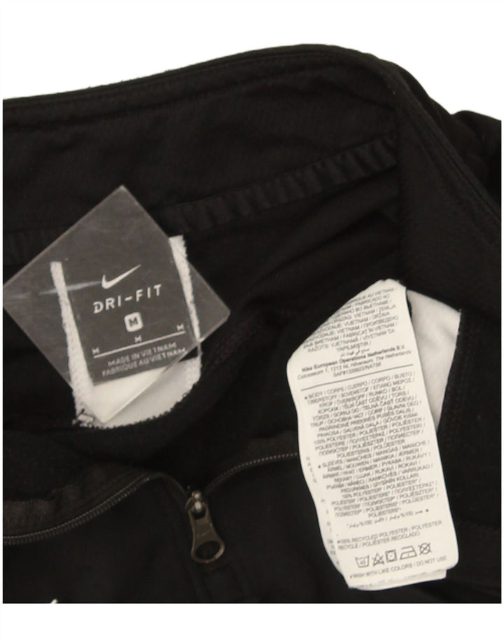 Męski dres Nike Dri Fit z zamkiem błyskawicznym na szyi i średnim czarnym kolorem