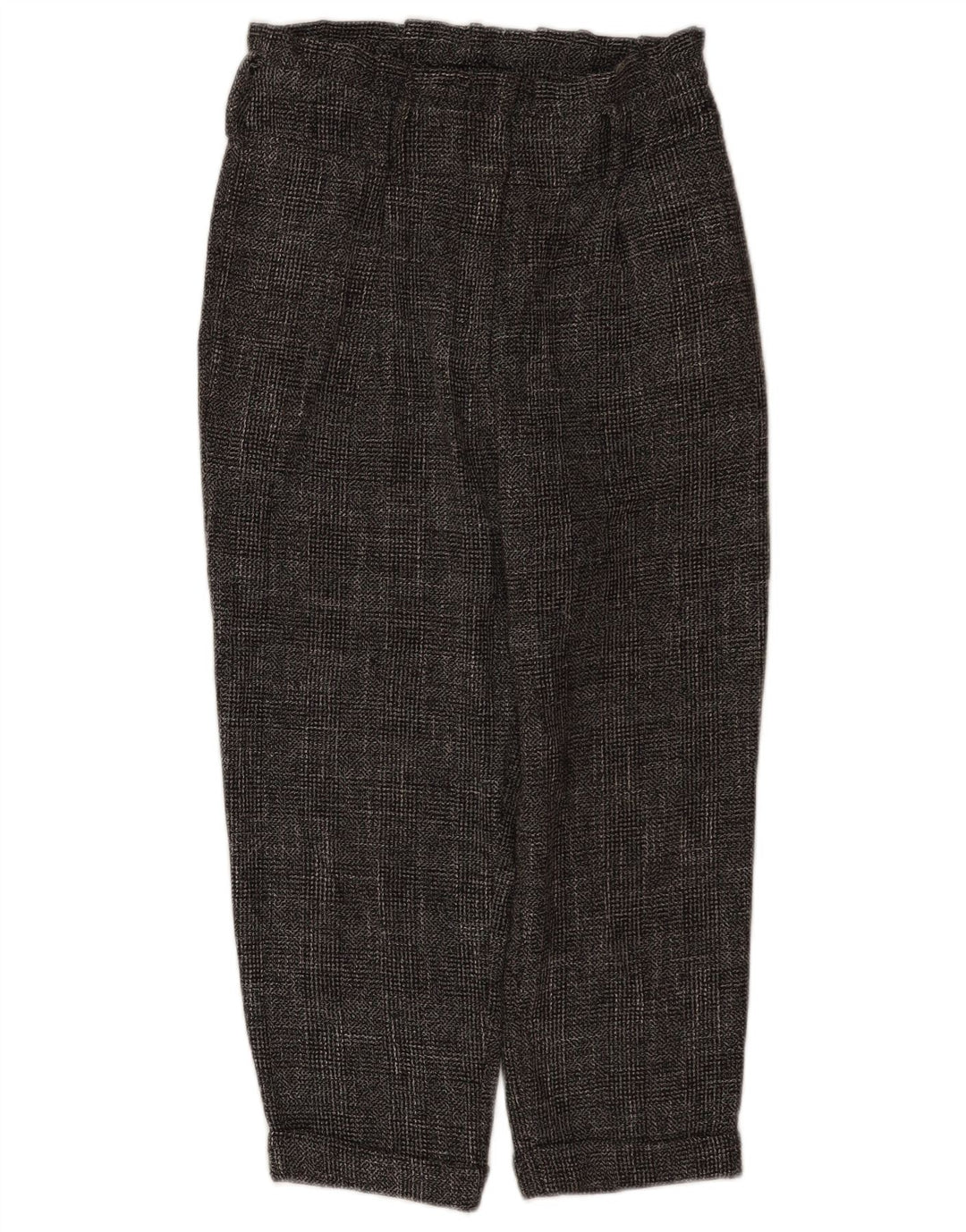 Damskie krótkie spodnie Topshop UK 10 Small W28 L22 Szary poliester w kratę