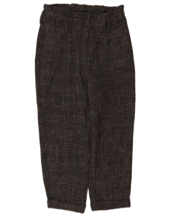 Damskie krótkie spodnie Topshop UK 10 Small W28 L22 Szary poliester w kratę