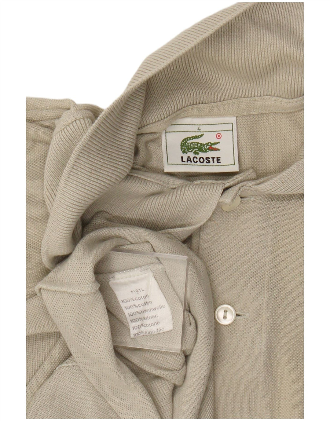 Męska koszulka polo Lacoste, rozmiar 4, średnia, zielona bawełna