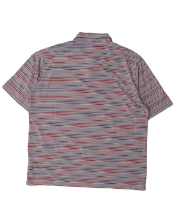 Męska koszulka polo Nike UK 45/47 XL, poliester w niebieskie paski