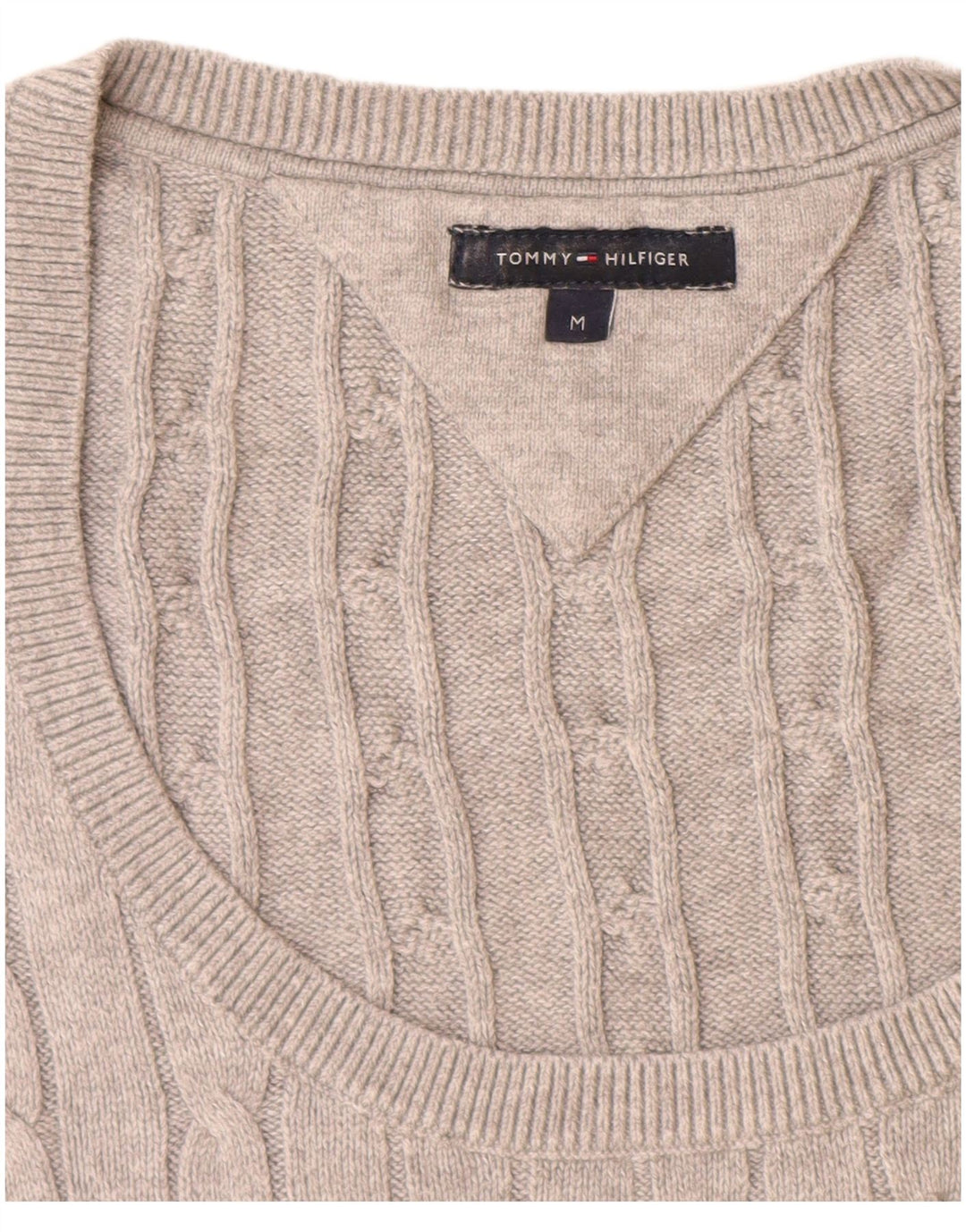 Damski sweter Tommy Hilfiger z dekoltem w łódkę, UK 12, średni szary