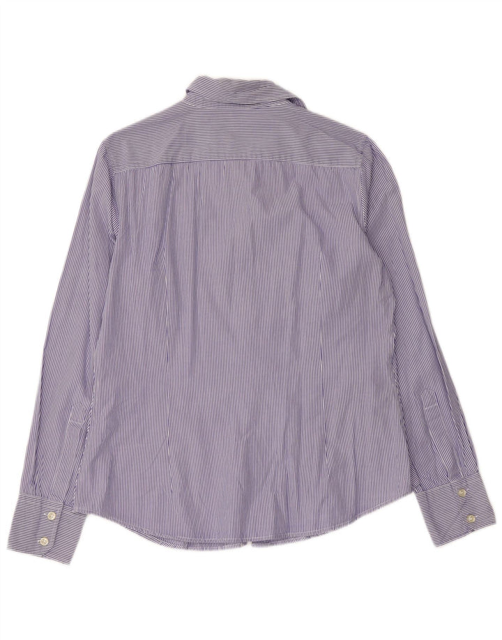 Koszula damska BENETTON UK 16, duża, niebieska, bawełniana w prążki