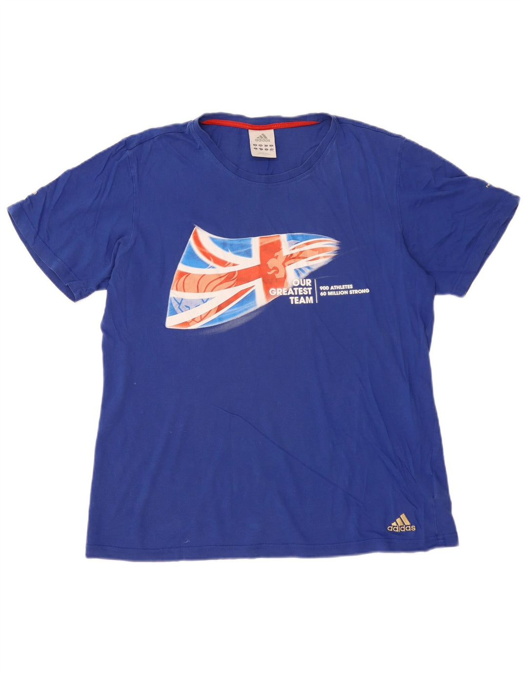 Męska koszulka graficzna Adidas Top Medium Blue Cotton