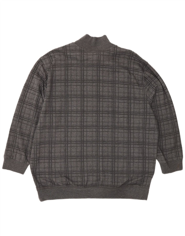Męski sweter Nautica z zamkiem błyskawicznym 2XL w szarą kratkę