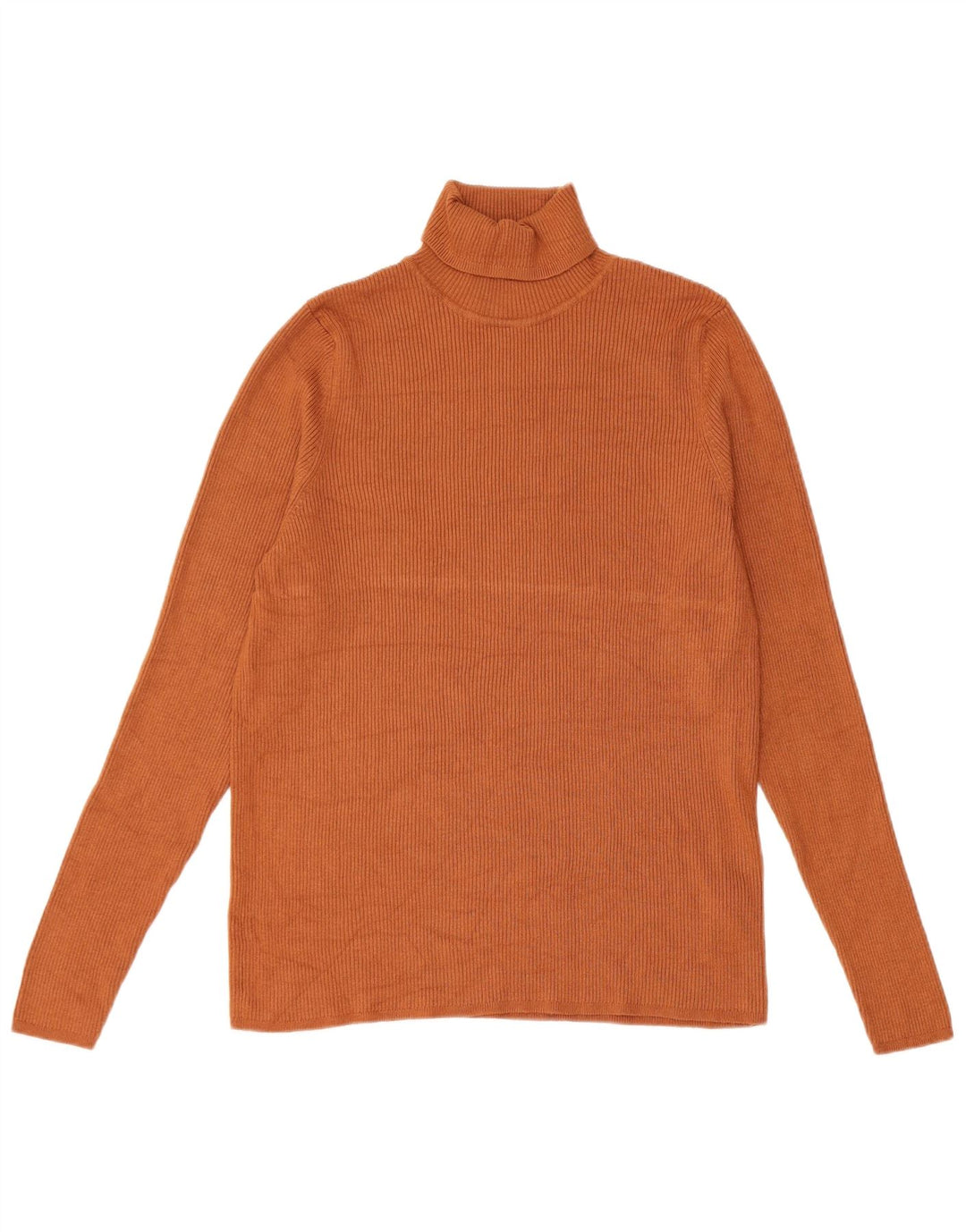 Marks & Spencer Damski sweter z golfem UK 20 2XL Brązowy wiskoza