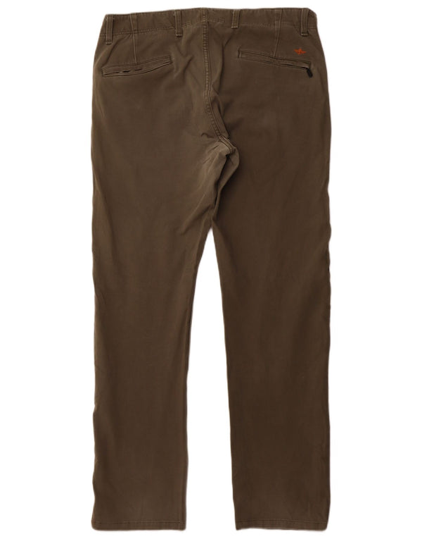 Męskie spodnie typu slim chino DOCKERS W34 L32, bawełna khaki