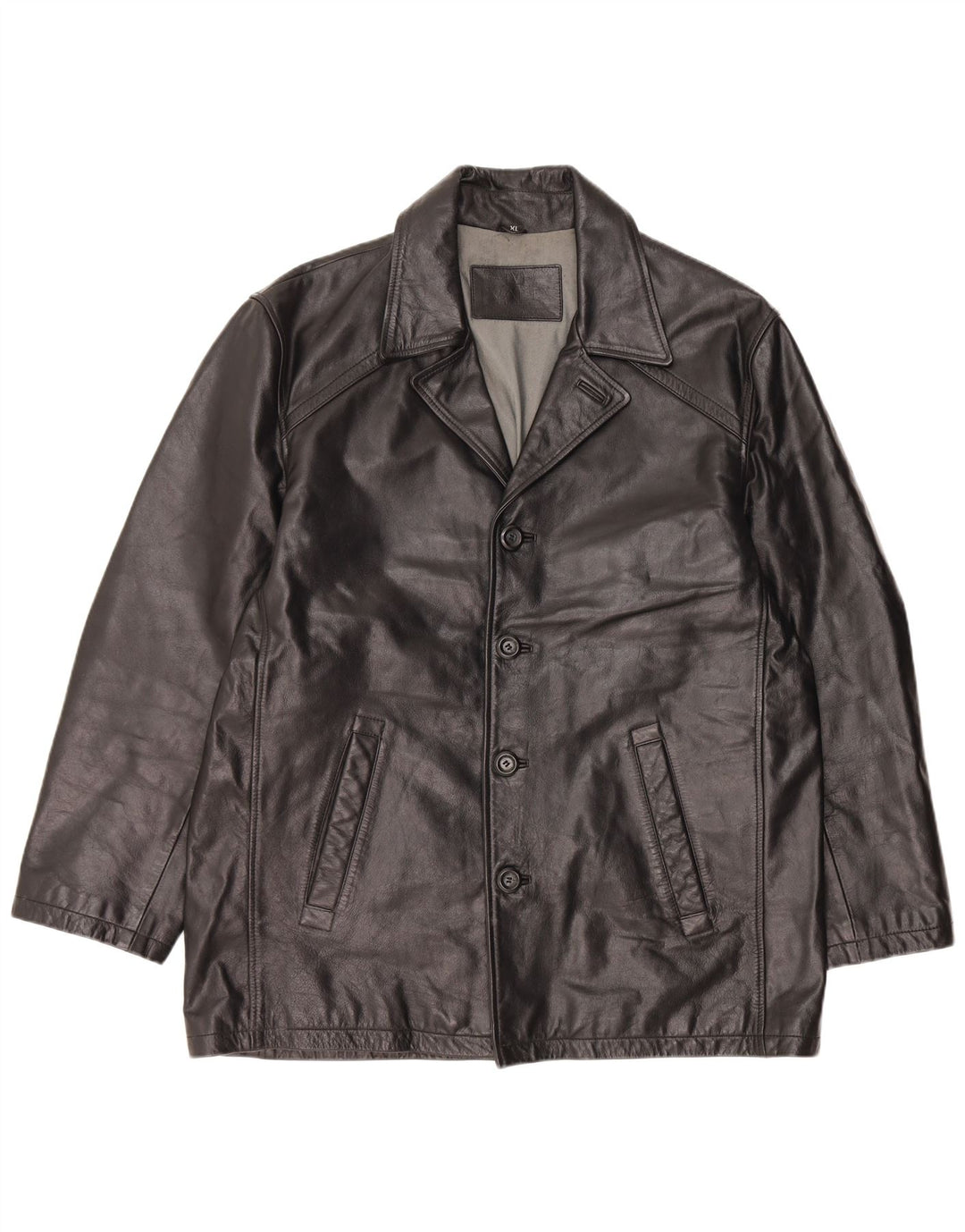 Vintage męska skórzana kurtka UK 42 XL czarna skóra