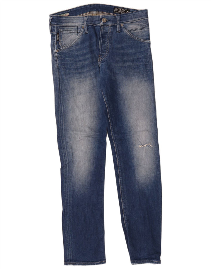 Męskie jeansy typu slim Jack & Jones W32 L32 Niebieskie bawełniane