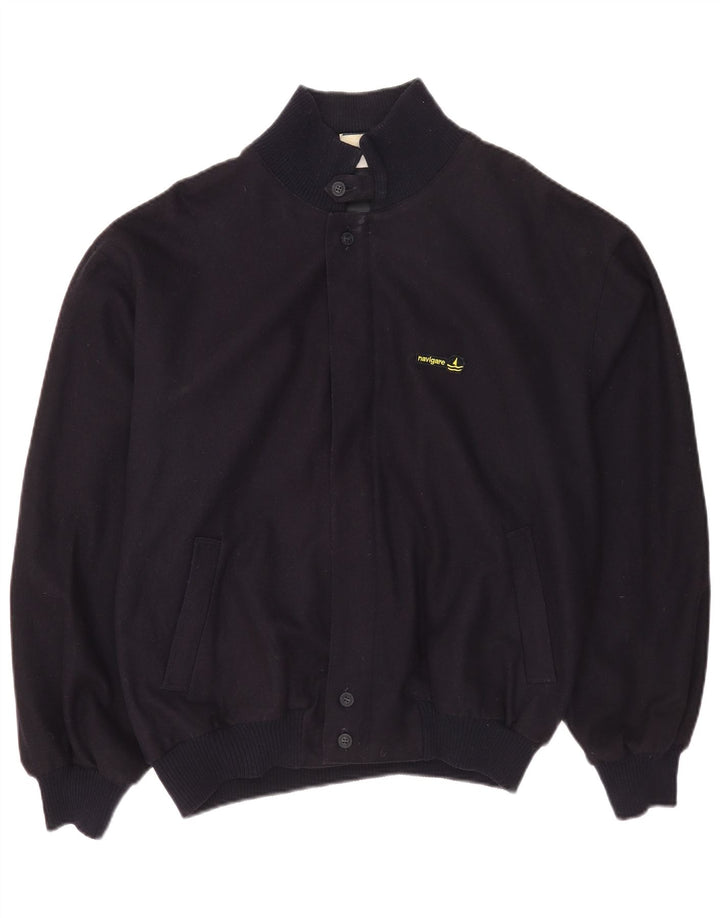 Męska kurtka bomberka Navigare UK 40, duża, granatowa, wełniana