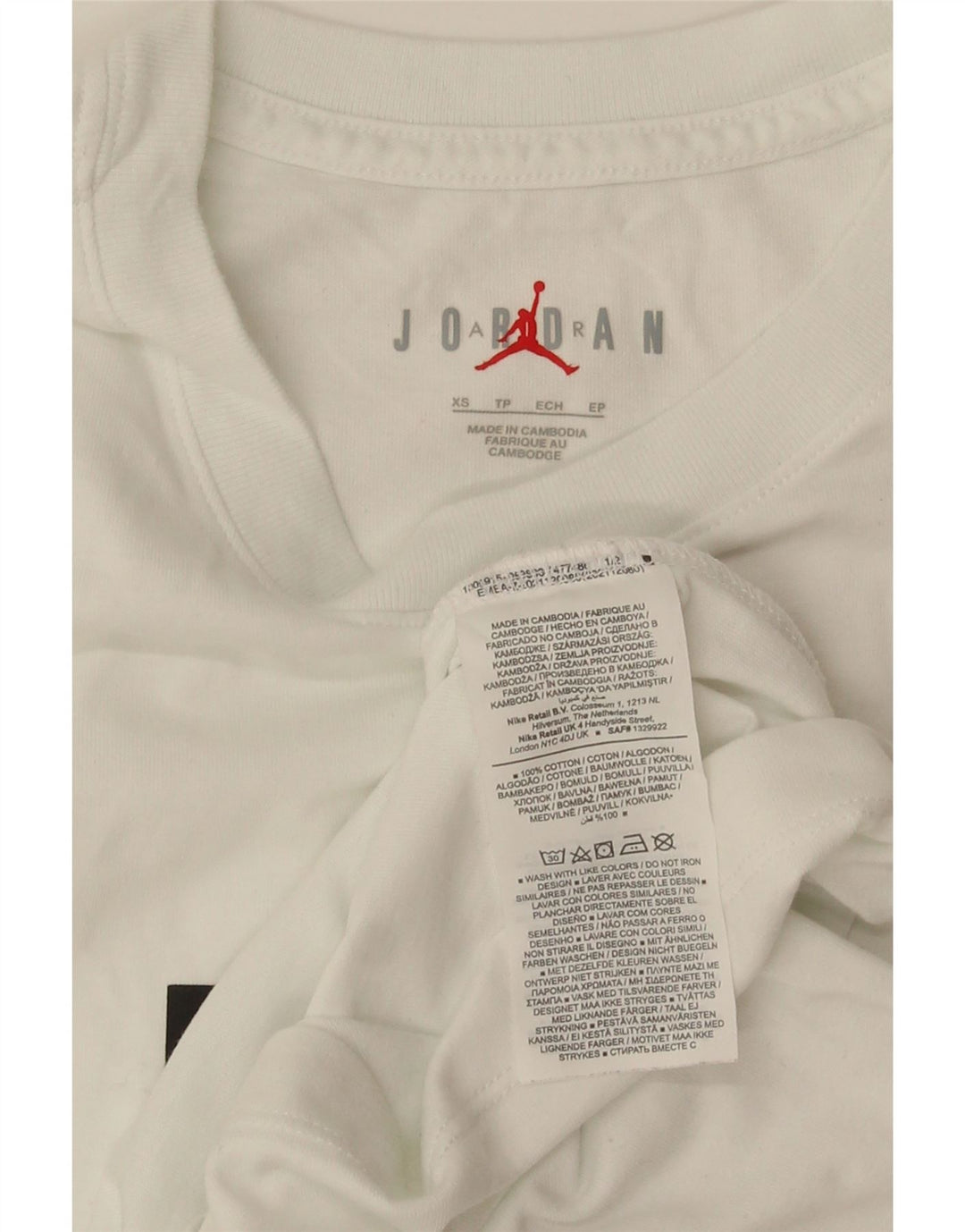 Męski T-shirt z grafiką Jordan, top XS, biała bawełna