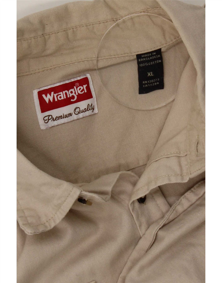 Koszula męska Wrangler XL, beżowa, bawełniana