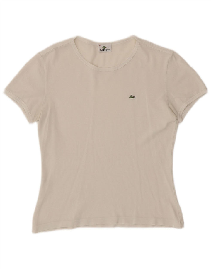 T-shirt damski LACOSTE, rozmiar 42, duży, biały