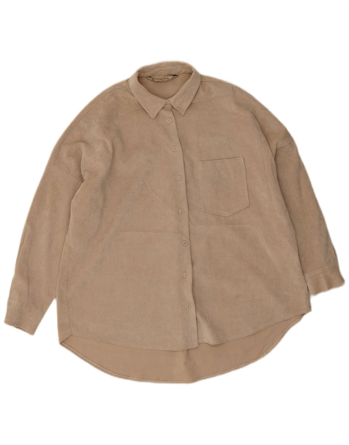 Damska koszula sztruksowa oversize Zara UK 10 Small Beżowy poliester