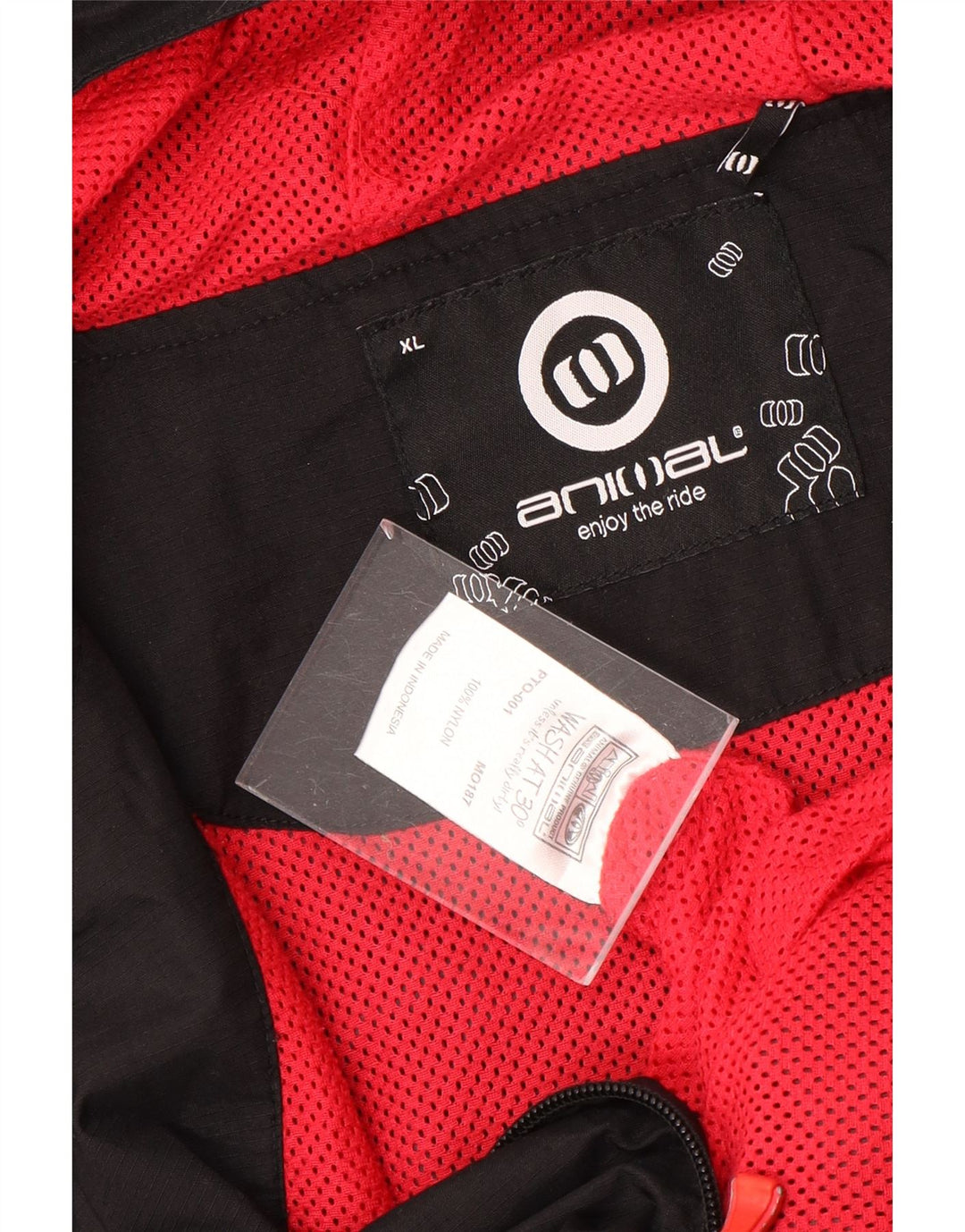 Męska kurtka przeciwdeszczowa z kapturem ANIMAL UK 42 XL, czarny nylon